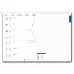 Kalendarz książkowy DESIGN tygodniowy z notesem A5 2027 - zielony - gałązki