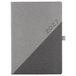 Kalendarz książkowy DIEGO dzienny A4 2027 CZ/SK - szary/niebieski