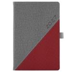 Kalendarz książkowy DIEGO dzienny A5 2027 czeski - szary/czerwony