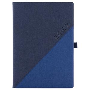 Kalendarz książkowy DIEGO tygodniowy A4 2027 CZ/SK - granatowy/granatowy