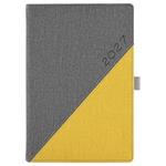 Kalendarz książkowy DIEGO tygodniowy A5 2027 czeski - szary/żółty