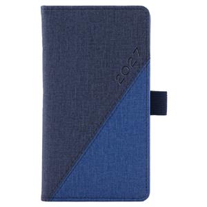 Kalendarz książkowy DIEGO tygodniowy kieszonkowy 2027 czeski - granatowy/granatowy