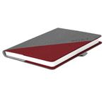 Kalendarz książkowy DIEGO tygodniowy z notesem A5 2027 CZ/SK - szary/czerwony