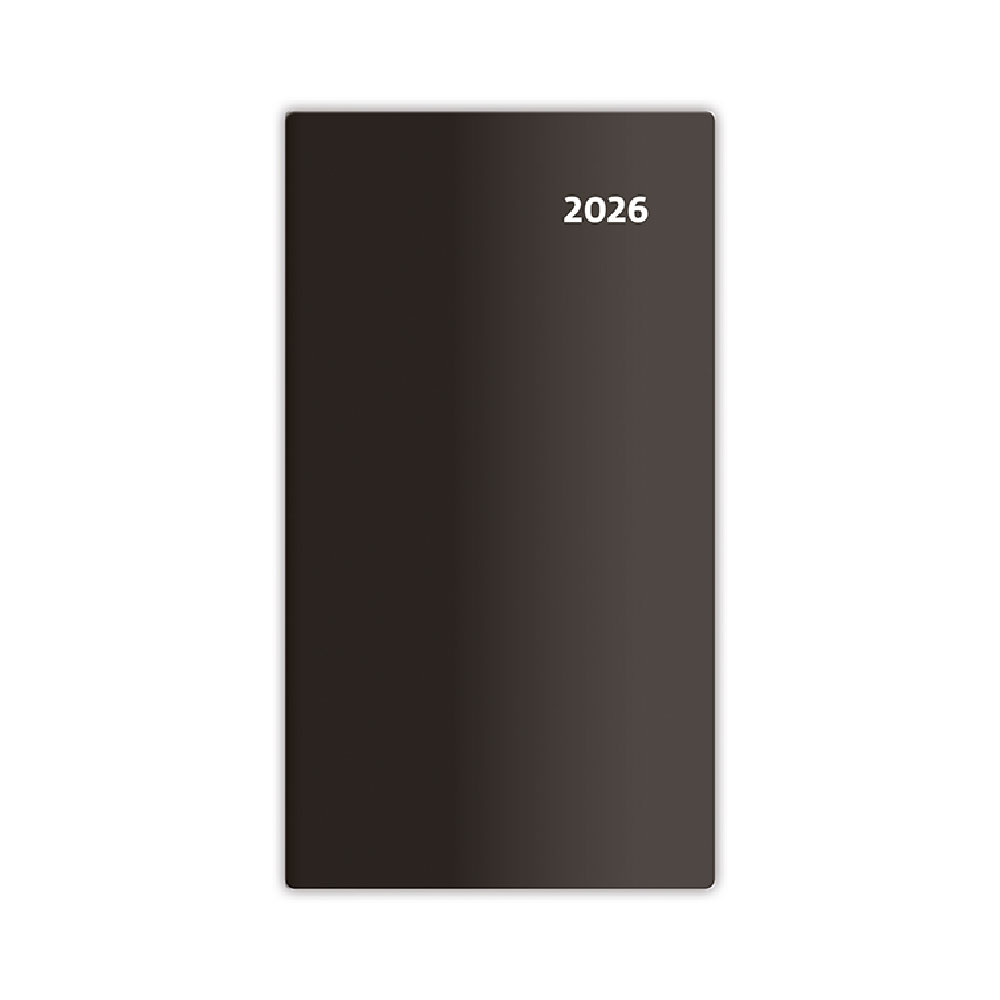 Kalendarz książkowy dwutygodniowy 2026 kieszonkowy - Torino - czarny