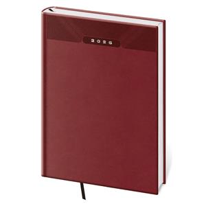 Kalendarz książkowy dzienny A4 2026 Print Classic - angielska czerwień