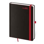 Kalendarz książkowy dzienny A5 2025 Black Red