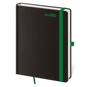 Kalendarz książkowy dzienny A5 2026 Black Green