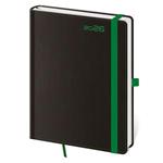 Kalendarz książkowy dzienny A5 2026 Black Green