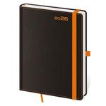 Kalendarz książkowy dzienny A5 2026 Black Orange