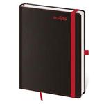 Kalendarz książkowy dzienny A5 2026 Black Red