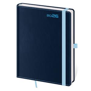 Kalendarz książkowy dzienny A5 2026 Double Blue