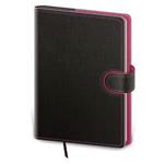 Kalendarz książkowy dzienny A5 2026 Flip - antracyt/magenta