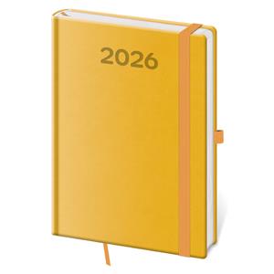Kalendarz książkowy dzienny A5 2026 Print Pop - żółty