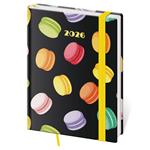 Kalendarz książkowy dzienny B6 2026 Vario - Macarons z gumką