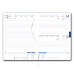 Kalendarz książkowy ELASTIC dzienny B6 2024 CZ/SK - grafit/czarna gumka