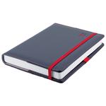 Kalendarz książkowy ELASTIC dzienny B6 2027 CZ/SK - grafit/czerwona gumka