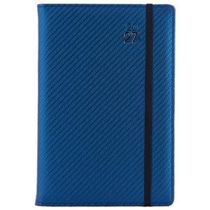 Kalendarz książkowy ELASTIC dzienny B6 2027 CZ/SK - granatowy/czarna gumka