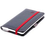 Kalendarz książkowy ELASTIC tygodniowy kieszonkowy 2027 czeski - grafit/czerwona gumka