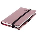 Kalendarz książkowy ELASTIC tygodniowy kieszonkowy 2027 czeski - pudrowy/czarna gumka