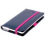 Kalendarz książkowy ELASTIC tygodniowy kieszonkowy 2027 polski - grafit/magenta gumka