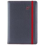 Kalendarz książkowy ELASTIC tygodniowy z notesem A5 2027 CZ/SK - grafit/czerwona gumka