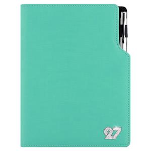 Kalendarz książkowy GEP CRYSTAL dzienny A5 2027 słowacki - miętowy