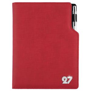 Kalendarz książkowy GEP CRYSTAL tygodniowy A5 2027 polski - czerwony