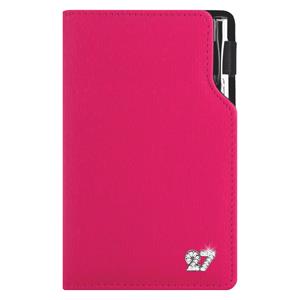 Kalendarz książkowy GEP CRYSTAL tygodniowy kieszonkowy 2027 słowacki - różowy