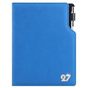 Kalendarz książkowy GEP CRYSTAL tygodniowy z notesem A5 2027 - niebieski