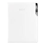 Kalendarz książkowy GEP z długopisem dzienny A4 2027 CZ/SK - biały (białe szwy)
