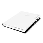 Kalendarz książkowy GEP z długopisem dzienny A4 2027 CZ/SK - biały (białe szwy)