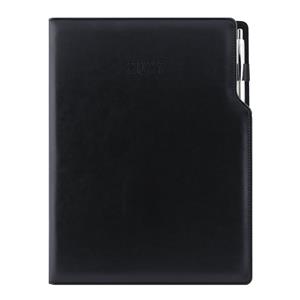 Kalendarz książkowy GEP z długopisem dzienny A4 2027 CZ/SK - czarny