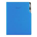Kalendarz książkowy GEP z długopisem dzienny A4 2027 CZ/SK - niebieski