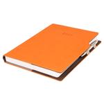 Kalendarz książkowy GEP z długopisem dzienny A4 2027 CZ/SK - pomarańczowy