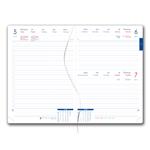 Kalendarz książkowy GEP z długopisem dzienny A5 2024 czeski - jasnozielony