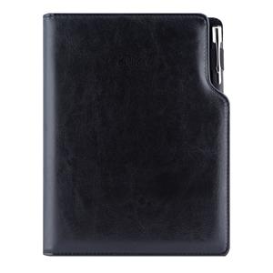 Kalendarz książkowy GEP z długopisem dzienny A5 2027 czeski - czarny