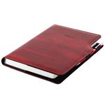 Kalendarz książkowy GEP z długopisem dzienny A5 2027 słowacki?? - bordowy smugowaty