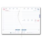 Kalendarz książkowy GEP z długopisem dzienny B6 2025 polski - turkusowy (niebieskie wnętrze)