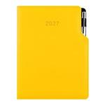 Kalendarz książkowy GEP z długopisem dzienny B6 2027 CZ/SK - żółty