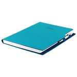 Kalendarz książkowy GEP z długopisem tygodniowy A4 2024 CZ/SK - turkusowy (niebieskie wnętrze)