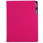 Kalendarz książkowy GEP z długopisem tygodniowy A4 2025 CZ/SK - różowy