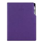 Kalendarz książkowy GEP z długopisem tygodniowy A4 2027 CZ/SK - fioletowy