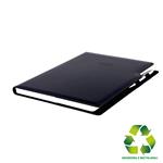 Kalendarz książkowy GEP z długopisem tygodniowy A4 2027 polski - czarny (czarne wnętrze) - skóra ekologiczna z recykling