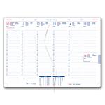 Kalendarz książkowy GEP z długopisem tygodniowy A5 2023 polski - biały (białe szwy)