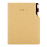 Kalendarz książkowy GEP z długopisem tygodniowy B5 2027 CZ/SK - beżowy