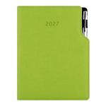 Kalendarz książkowy GEP z długopisem tygodniowy B5 2027 CZ/SK - jasnozielony
