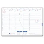 Kalendarz książkowy GEP z długopisem tygodniowy B6 2024 CZ/SK - biały (białe szwy)
