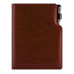 Kalendarz książkowy GEP z długopisem tygodniowy B6 2027 CZ/SK - brązowy