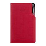 Kalendarz książkowy GEP z długopisem tygodniowy kieszonkowy 2027 czeski - czerwony