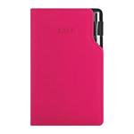 Kalendarz książkowy GEP z długopisem tygodniowy kieszonkowy 2027 czeski - różowy